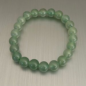 Natural Crystal Green Aventurine 8mm Gemstone Stretch Bracelet 7”